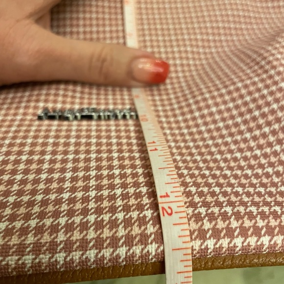 New Angel Barcelo Shoulder Bag Small Neutral Houndstooth Print - Picture 10 of 16